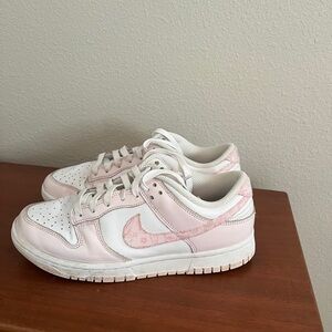 Nike White and Pink Athletic Shoes